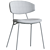 Sophia Modern Padded Chair Ensemble 3D model small image 5