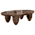 Luxury Marble Coffee Table Lunarys 3D model small image 1