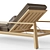 Restoration Hardware Teak Chaise Lounger 3D model small image 3