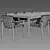 RHODES Teak Dining Table 108 3D model small image 3