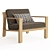 RHODES Teak Lounge Chair, Restoration Hardware 3D model small image 1