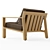 RHODES Teak Lounge Chair, Restoration Hardware 3D model small image 2