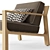 RHODES Teak Lounge Chair, Restoration Hardware 3D model small image 4