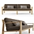 Rhodes Teak Sofa, Restoration Hardware 3D model small image 2