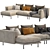 Elegant Moroso Chaise Longue Sofa 3D model small image 2