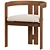 Modern Wooden Chair with Cushion 3D model small image 1