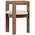 Modern Wooden Chair with Cushion 3D model small image 2