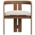 Modern Wooden Chair with Cushion 3D model small image 4