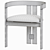 Modern Wooden Chair with Cushion 3D model small image 5