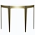 Brushed Brass Console Table - Artemisa 3D model small image 1