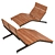 Park Lounger "River" Outdoor 3D model small image 2