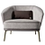 Luxury Bluemine Armchair: Elegant Comfort 3D model small image 2