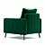 Elegant Armchair Markful in 4 Colors 3D model small image 2