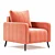 Elegant Armchair Markful in 4 Colors 3D model small image 4
