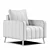 Elegant Armchair Markful in 4 Colors 3D model small image 7