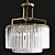 Crystal Copper LED Chandelier, 50cm 3D model small image 3