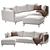 Stylish Nube Jeo Sofa Model 3D model small image 1