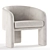 Vintage Milo Baughman Armchair Beige 3D model small image 3