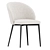 Ornella Chair in White Teddyfur 3D model small image 1