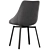 Modern Alison Dining Chair: Dark Grey/Black 3D model small image 2