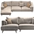 Contemporary NR23 Three Seater Sofa 3D model small image 2