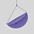 Sleek Modern Glider Pendant Light 3D model small image 4