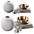 Elegant Coffee Table Decor Set 3D model small image 1