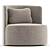 Elegant REYNAUX CURVE Armchair 3D model small image 2