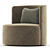 Elegant REYNAUX CURVE Armchair 3D model small image 4