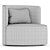 Elegant REYNAUX CURVE Armchair 3D model small image 7