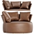 Luxury Leather Love Armchair - Large 3D model small image 1