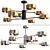 Industrial Loft Ceiling Chandelier 3D model small image 1