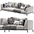 Elegant Flou OLIVER Sofa Set 3D model small image 4