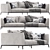 Elegant Flou OLIVER Sofa Set 3D model small image 5