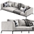 Elegant Flou OLIVER Sofa Set 3D model small image 6