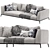 Elegant Flou OLIVER Sofa Set 3D model small image 9