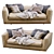 Luxury Ferlea Leather Sofa H01 3D model small image 2