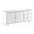 Rose Herringbone Sideboard 1600x450x750 3D model small image 4