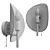 Brass Wall Light Fixture 3D model small image 2