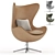 Modern Egg Chair Furniture Design 3D model small image 1