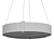 Modern Bronze LED Ring Pendant 3D model small image 2