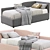 Modern Titti Single Bed Design 3D model small image 1