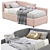 Modern Titti Single Bed Design 3D model small image 3