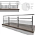 Title: Metal Glass Expandable Railing Combination 3D model small image 1