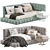 Baldwin Lounge Corner Youth Bed 3D model small image 5