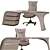 Luxury Starlight Desk Chair Set 3D model small image 1