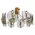 Chic Ceiling Chandelier in Gold 3D model small image 1