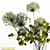 Green Botanical Vase Decor Collection 3D model small image 4