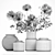 Green Botanical Vase Decor Collection 3D model small image 7