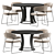 Contemporary Quadrota Dining Table 3D model small image 1